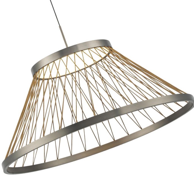 Colgante LED 43W 3000K serie SPIDER Gris - 60x44-194h