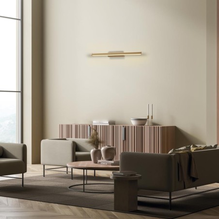 Plafón LED 22W 3000K serie LINEAL Oro - 61.5x6.8x5h