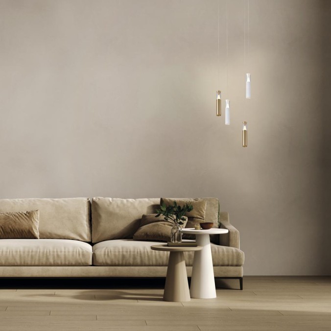 Colgante LED 7W 3000K serie SPARK Oro - 4x28.5-178.5h