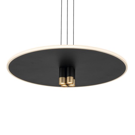 Colgante LED 33W 3000K serie NOMADA Negro/Oro - 48.6x25-175h