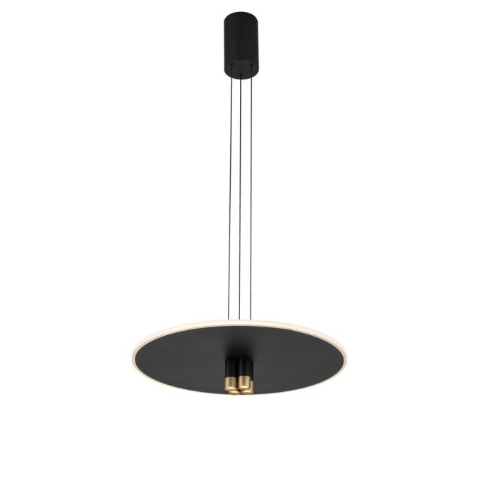 Colgante LED 33W 3000K serie NOMADA Negro/Oro - 48.6x25-175h