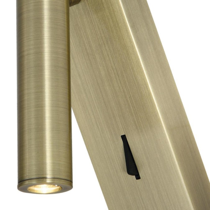 Aplique Lector LED 3W 3000K Cuero TYPE-C Cargador serie TARIFA III Cuero - 6x12.3x18h