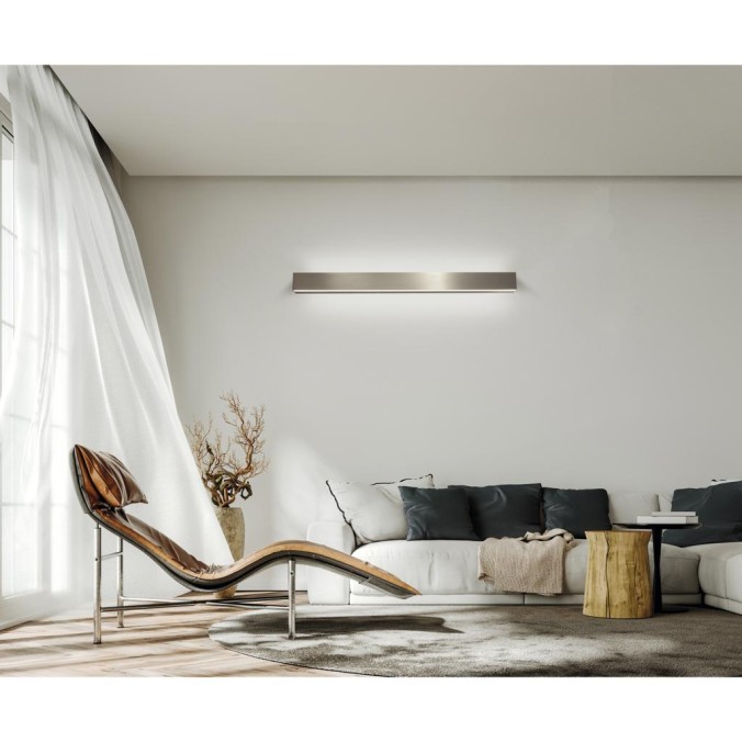 Aplique LED 24W 3000K serie ELEGANCE Gris - 61x5x5h