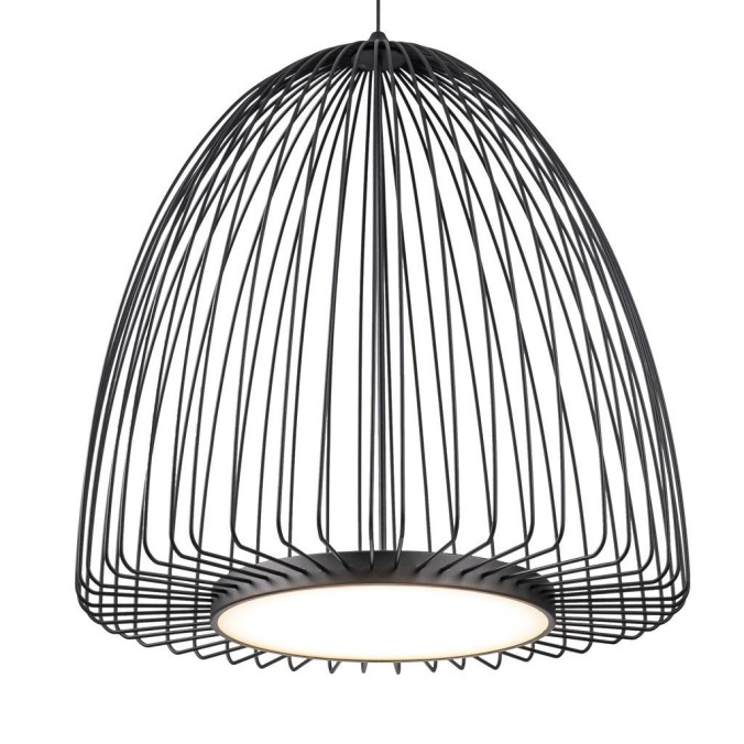 Colgante LED 43W 3000K serie SMART Negro - 46.2x53-203h