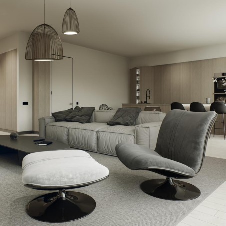 Colgante LED 43W 3000K serie SMART Negro - 46.2x53-203h