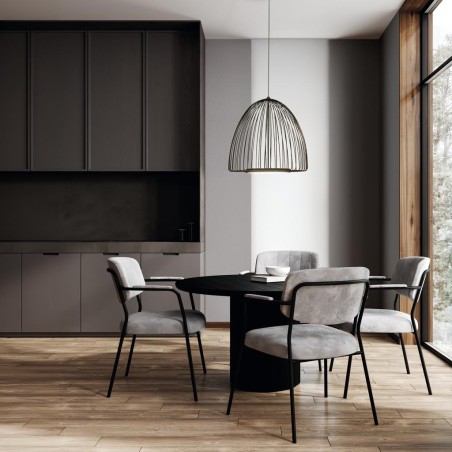 Colgante LED 43W 3000K serie SMART Negro - 46.2x53-203h