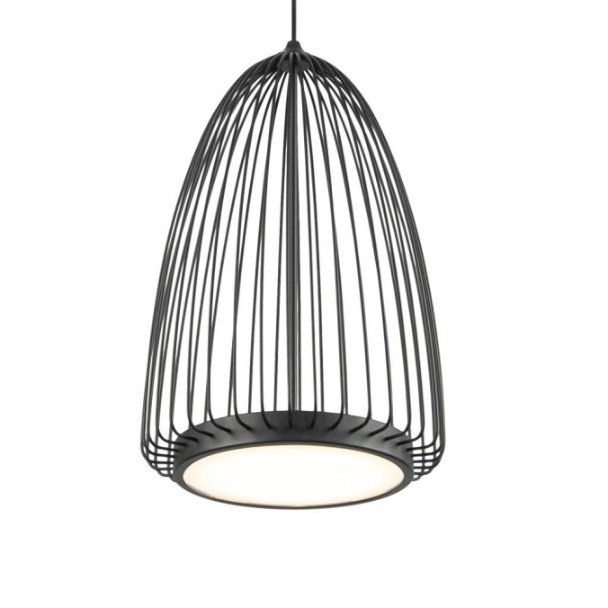 Colgante LED 20W 3000K serie SMART Negro - 22.2x41-191h