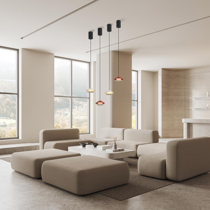 Colgante LED serie PICCOLA Naranja - 13x50-180h