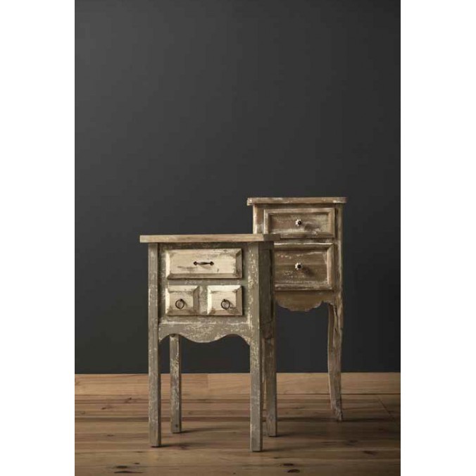 Mesita de estilo clásico vintage 50cm de abeto y mdf