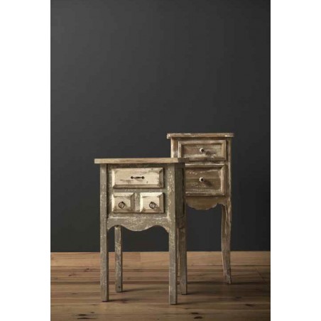 Mesita de estilo clásico vintage 50cm de abeto y mdf