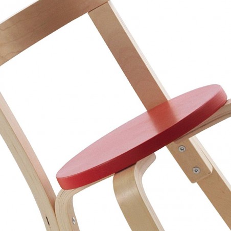 Silla infantil redonda 26x51cm en pino y abedul