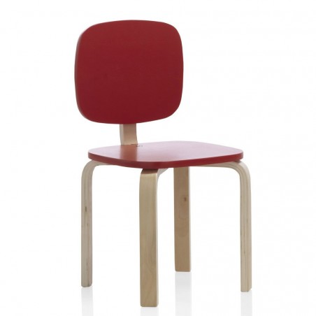 Silla infantil oval 30x58cm en pino y abedul