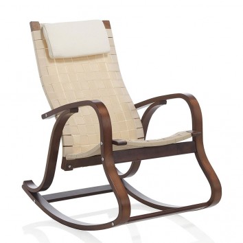 Mecedora estilo colonial 61x92cm en pino y abedul