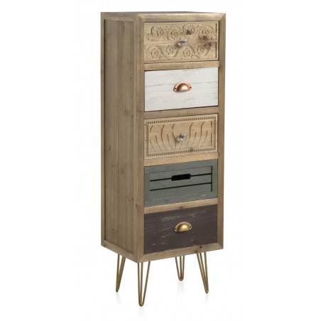 Sinfonier estilo vintage 40x115cm madera de abeto y metal