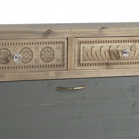 Zapatero estilo vintage 81x108cm madera de abeto y metal