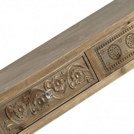 Consola 80cm frentes textura gris azulado