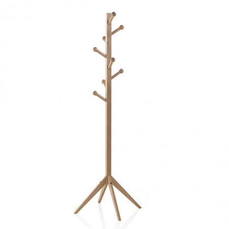 Perchero de pie nórdico 43x165cm madera abedul