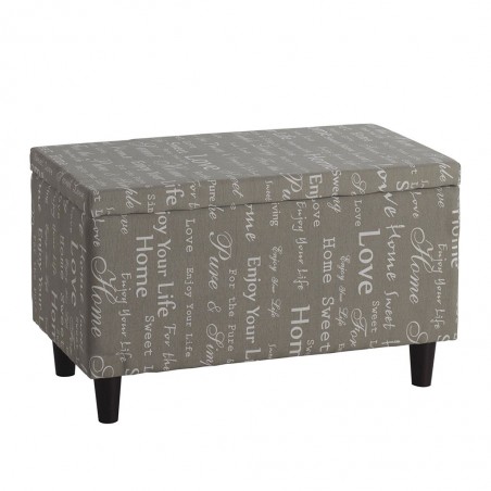 Cajón 75x41cm de estilo vintage tapizado en tela