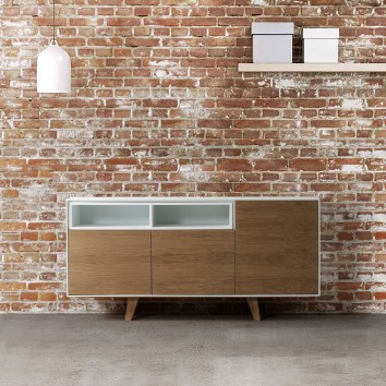 Aparador estilo moderno 160x40x79h chapa de roble 2