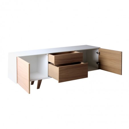 Buffet estilo moderno 160x40x59h chapa de roble