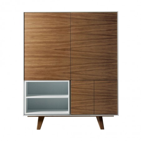 Aparador estilo moderno 110x40x149h chapa de roble