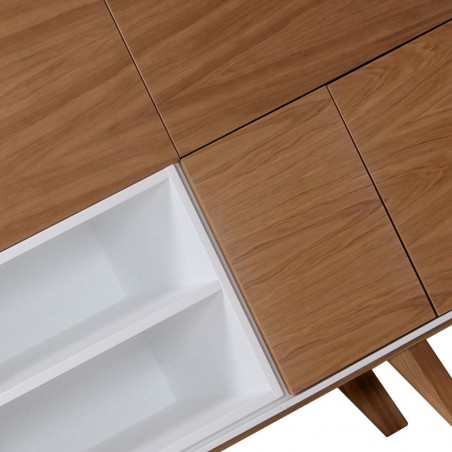 Aparador estilo moderno 110x40x149h chapa de roble