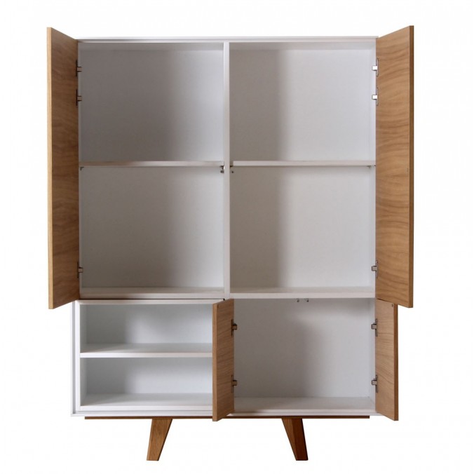 Aparador estilo moderno 110x40x149h chapa de roble