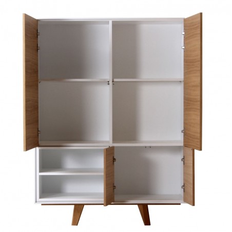 Aparador estilo moderno 110x40x149h chapa de roble