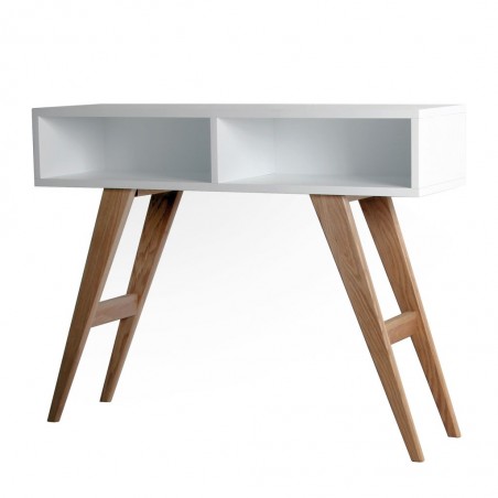 Consola de estilo moderno 100x30x78h chapa de roble