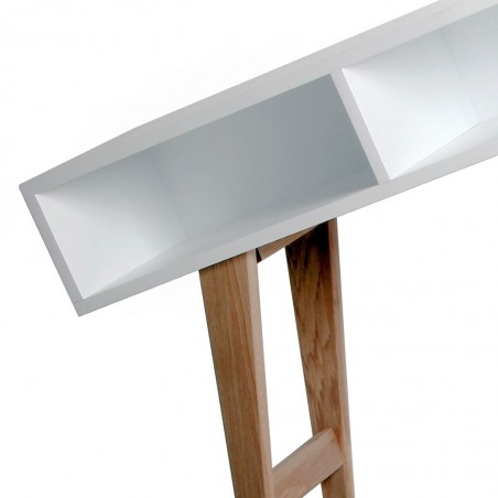 Consola de estilo moderno 100x30x78h chapa de roble