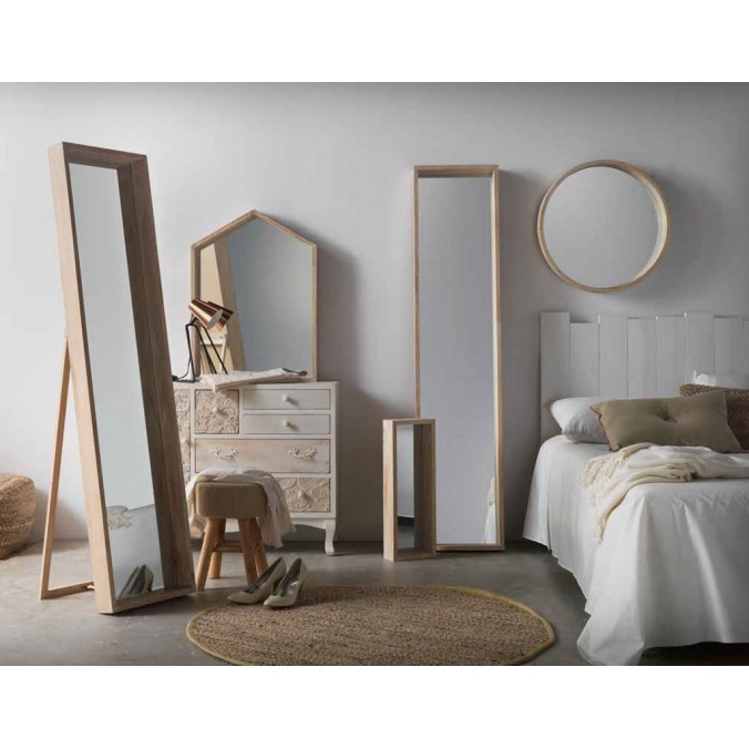 Espejo pared estilo nórdico 60x90cm en paulownia