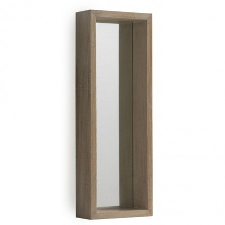 Espejo pared estilo nórdico 22x62cm en paulownia