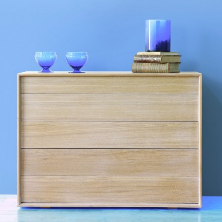 Cómoda 110x44x80h fabricada en roble macizo