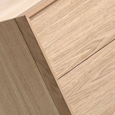 Mesita de noche 40x34x40h fabricada en roble macizo