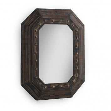 Espejo vintage octogonal 70x90cm abeto