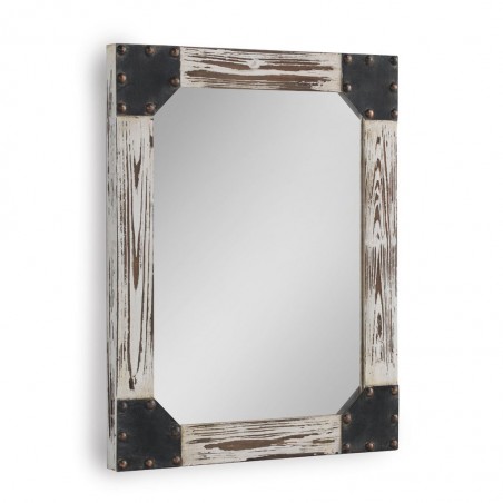 Espejo industrial 70x90cm pino