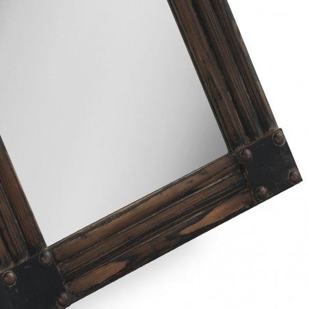 Espejo de pared vintage 57x57cm pino