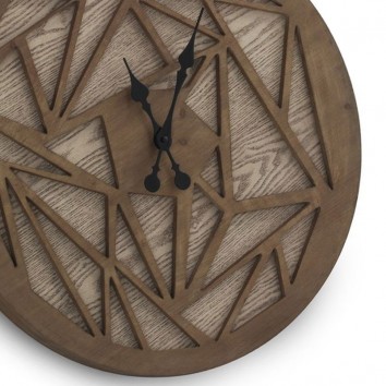 Reloj vintage geométrico 60cm madera 2