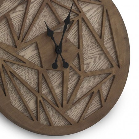 Reloj vintage geométrico 60cm madera