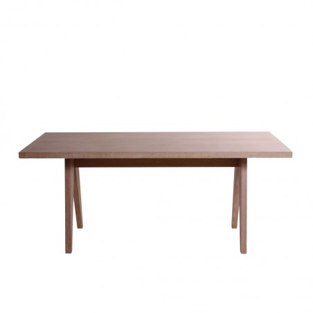 Mesa de comedor estilo nórdico chapa de roble