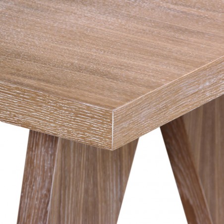 Mesa de comedor estilo nórdico chapa de roble