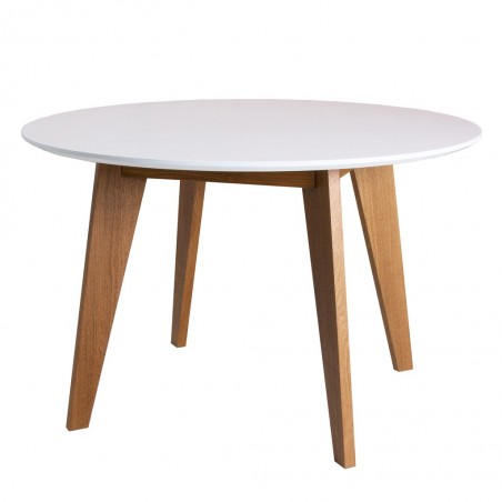 Mesa redonda estilo nórdico de chapa roble - 3 tamaños