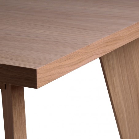 Mesa de comedor chapa de roble natural - 4 tamaños