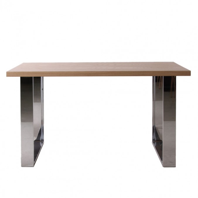 Mesa comedor chapa de roble natural y acero - 5 tamaños Mesa comedor chapa de roble natural y acero - 5 tamaños