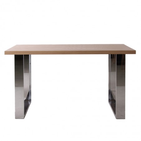 Mesa comedor chapa de roble natural y acero - 5 tamaños