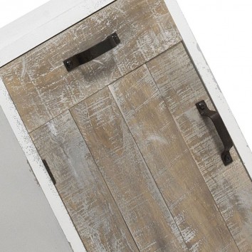 Mesita de noche vintage 43x61cm en madera decapé 2