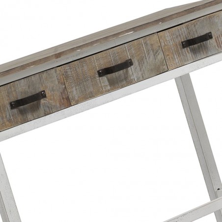Consola vintage 100x76cm blanco decapé