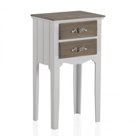 Mesita estilo romántico 38x68cm gris