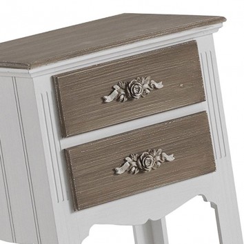 Mesita estilo romántico 38x68cm gris 2