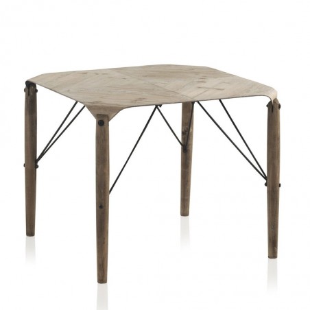 Mesita auxiliar 60x49cm estilo nórdico madera de abeto